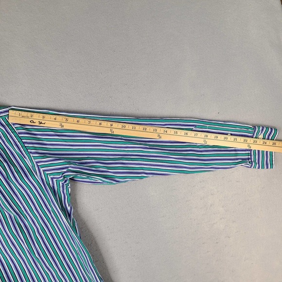 Polo‎ Ralph Lauren Shirt Men's Medium 15 1/2 Striped Curham Classic Fit Button - Picture 12 of 12
